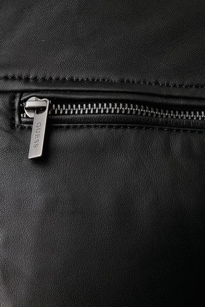 GUESS яке мъжко от кожа черно M6BL57 L0159