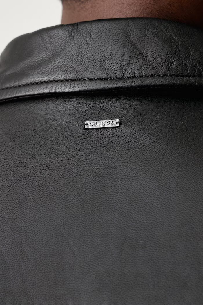 GUESS яке мъжко от кожа черно M6BL57 L0159
