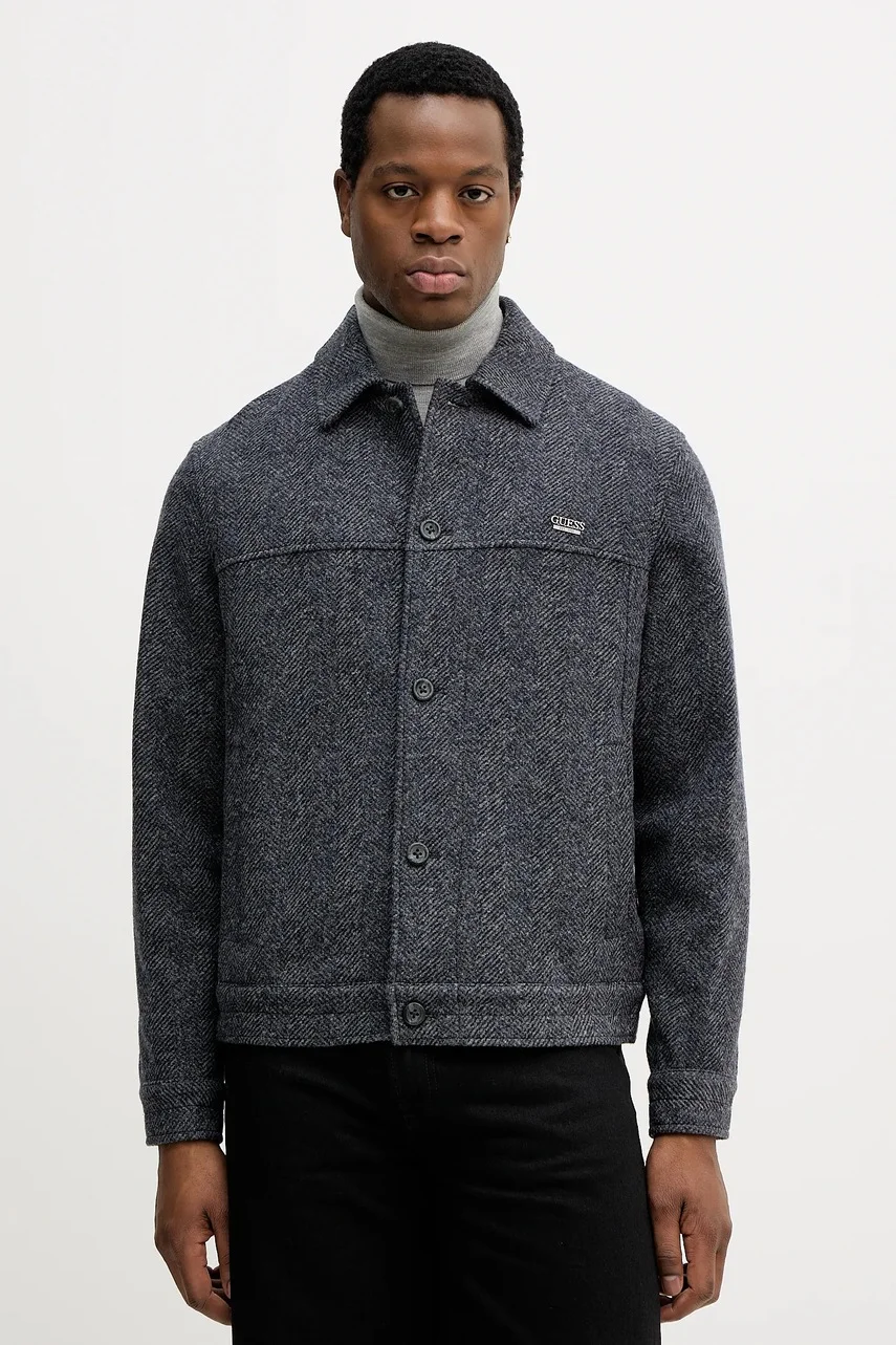 GUESS Яке с вълна HERRINGBONE