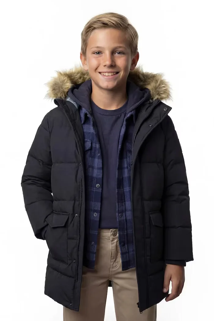GUESS зимно яке за деца тъмносиньо L6BL05 W3951