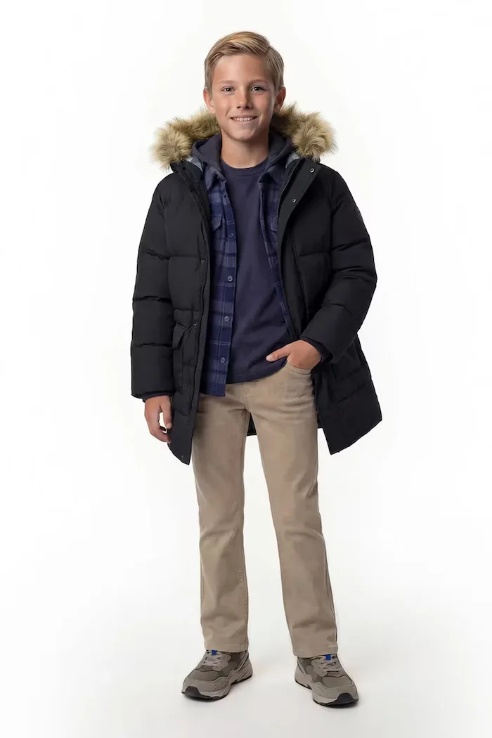 GUESS зимно яке за деца тъмносиньо L6BL05 W3951