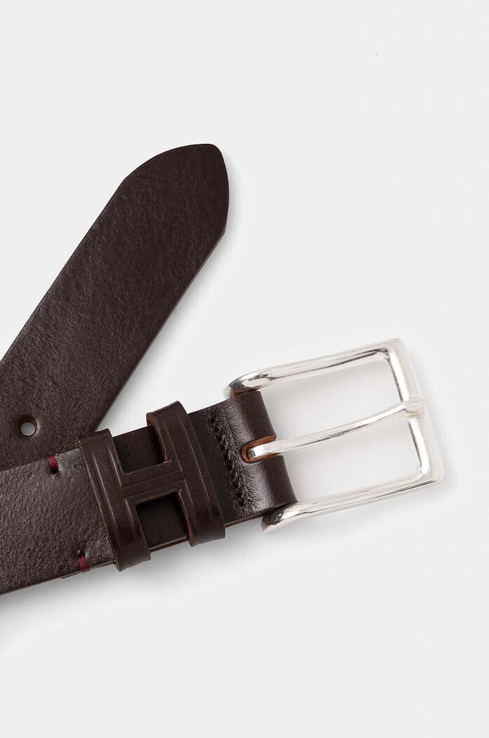 Hackett London Кожен колан мъжки в кафяво HM413177