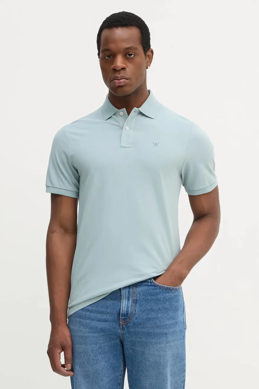 Hackett London Памучна тениска с яка