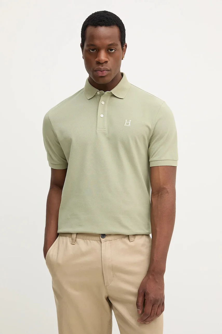 Hackett London Памучна тениска с яка