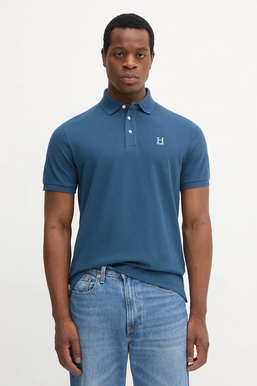 Hackett London Памучна тениска с яка