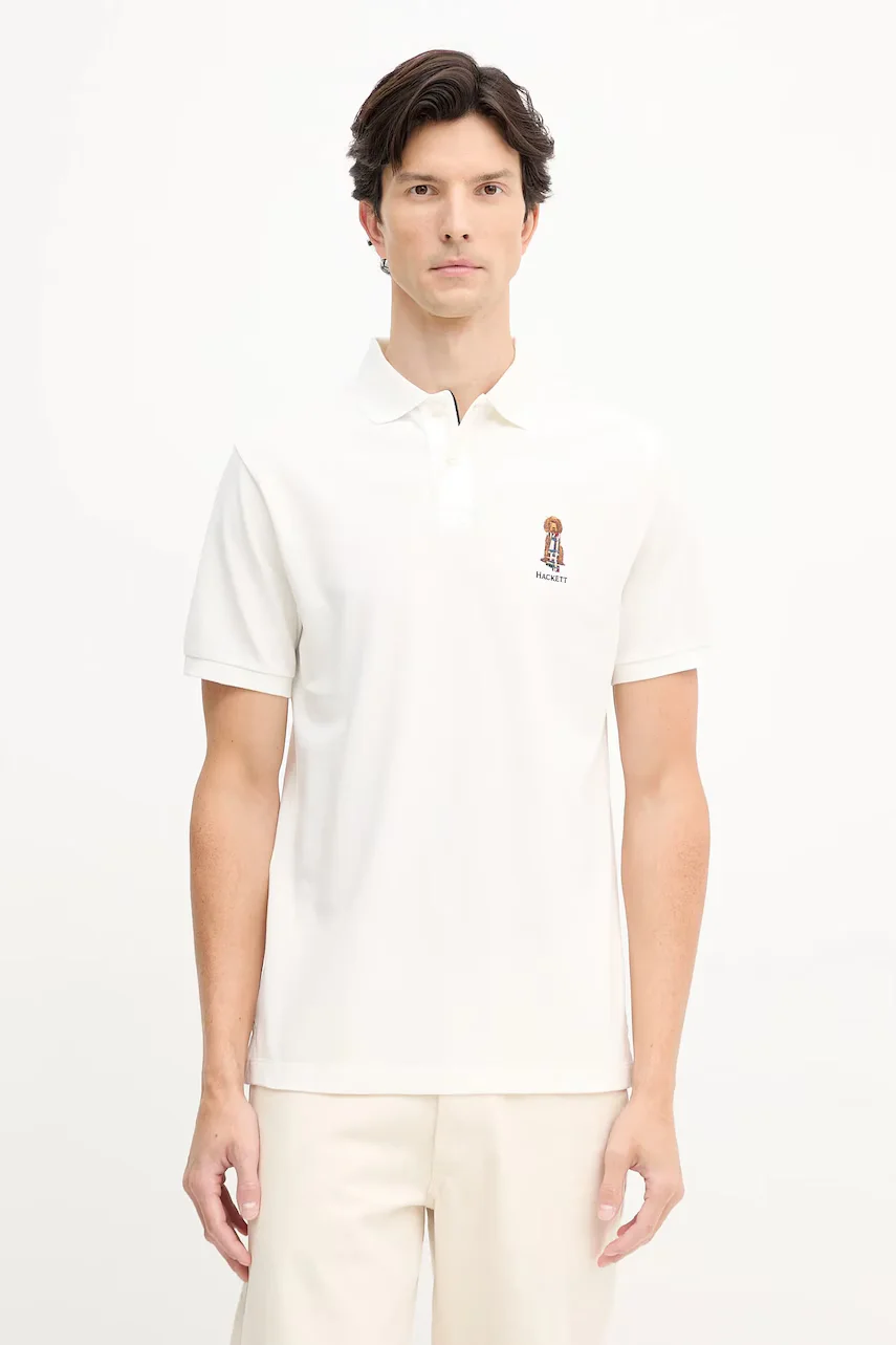 Hackett London Памучна тениска с яка