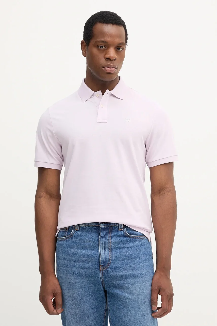 Hackett London Памучна тениска с яка