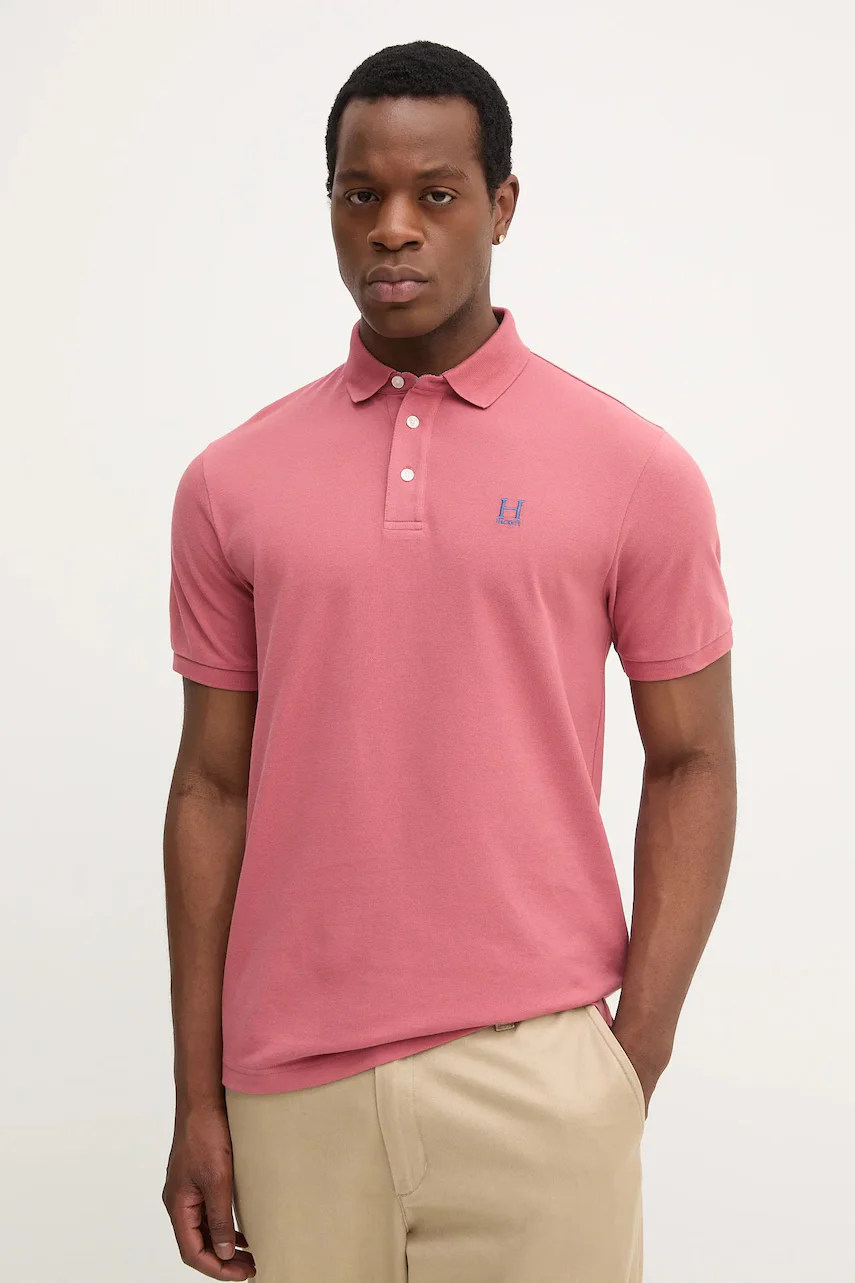 Hackett London Памучна тениска с яка
