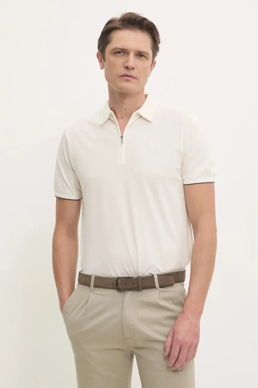 Hackett London Памучна тениска с яка