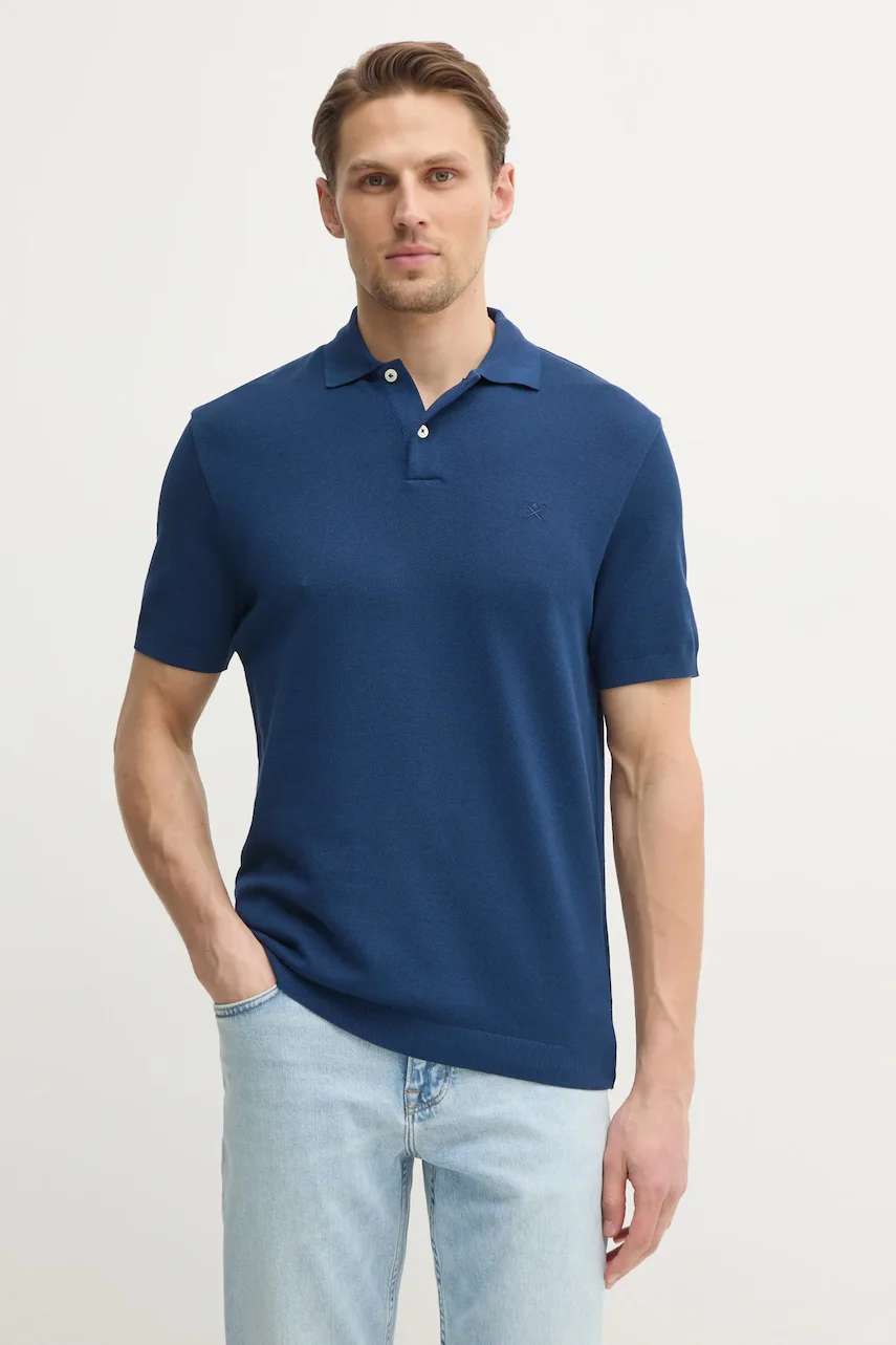 Hackett London Памучна тениска с яка