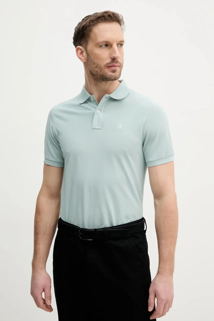Hackett London Памучна тениска с яка