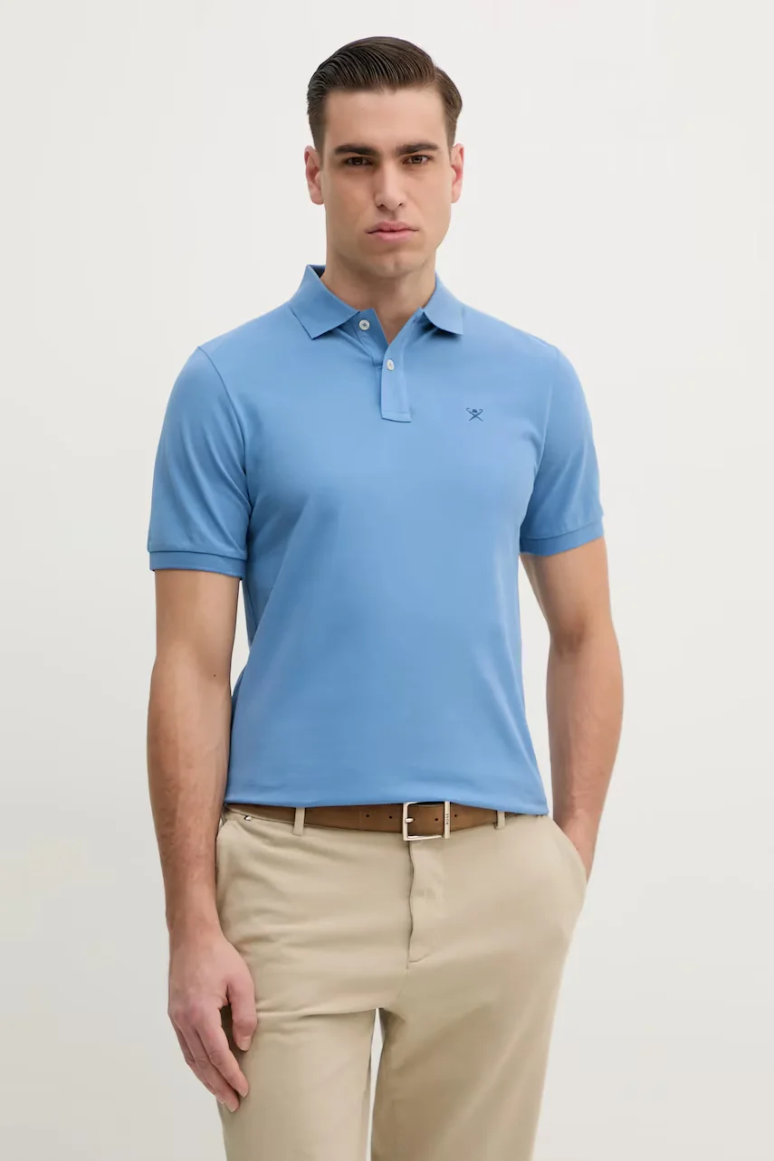 Hackett London Памучна тениска с яка