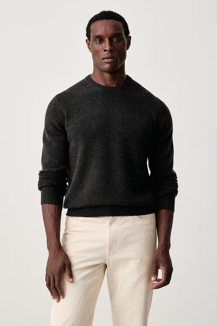 Hackett London пуловер мъжки от вълна сив HM7000287