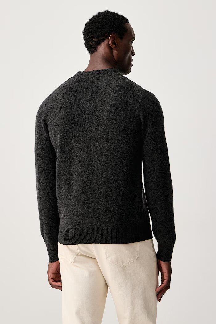 Hackett London пуловер мъжки от вълна сив HM7000287
