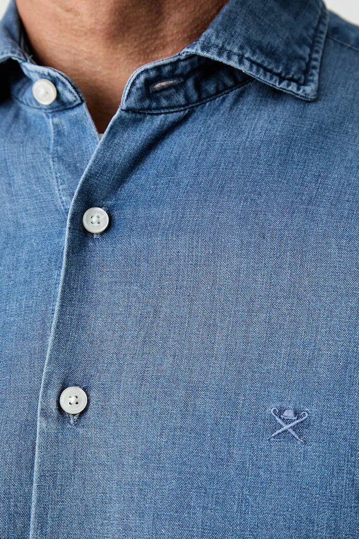 Hackett London риза мъжка синя HM3010760