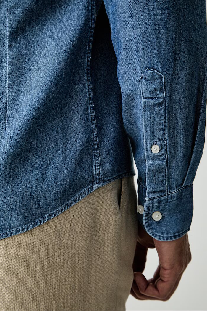 Hackett London риза мъжка синя HM3010760