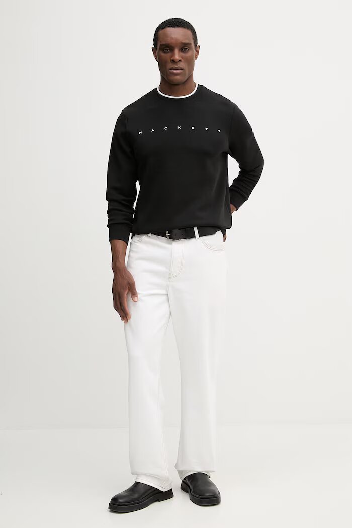 Hackett London Суичър мъжки в черно с принт HM5800087