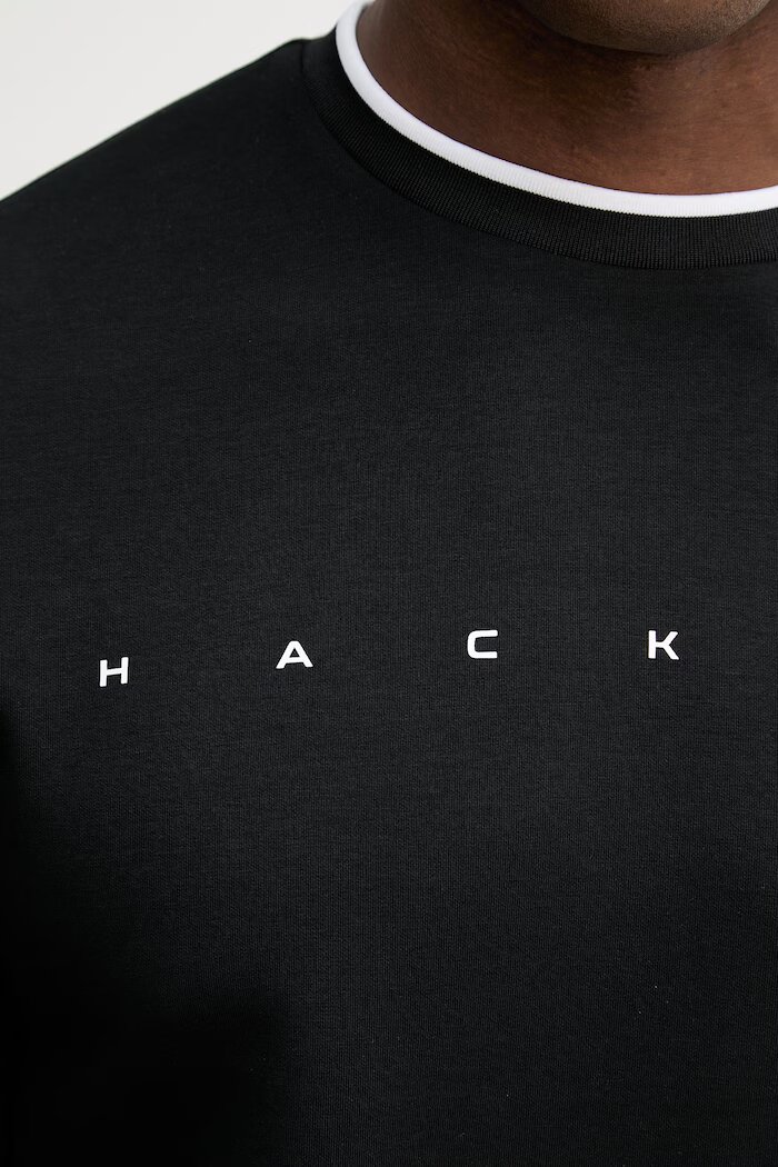 Hackett London Суичър мъжки в черно с принт HM5800087
