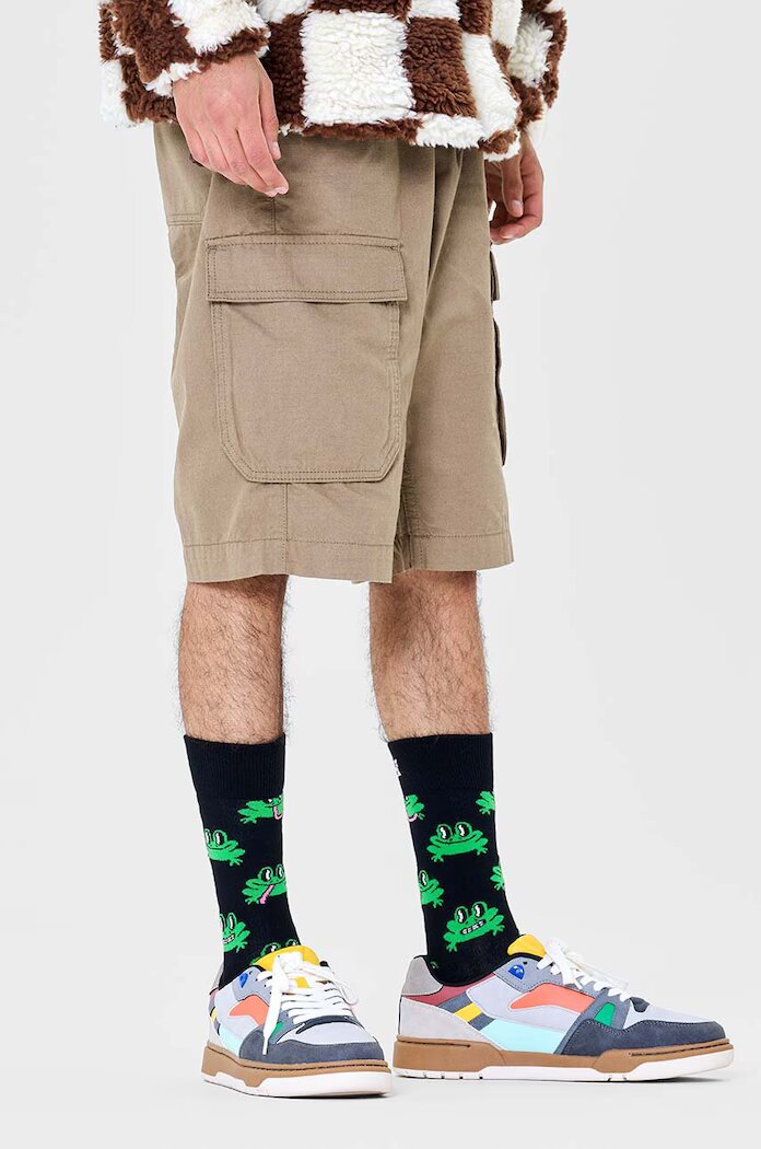 Happy Socks Чорапи Frog Sock в черно