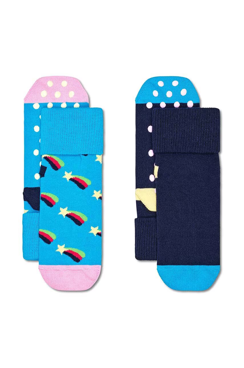 Happy Socks Детски чорапи Kids Antislip 2-Pack Shooting Star Socks (2 чифта)