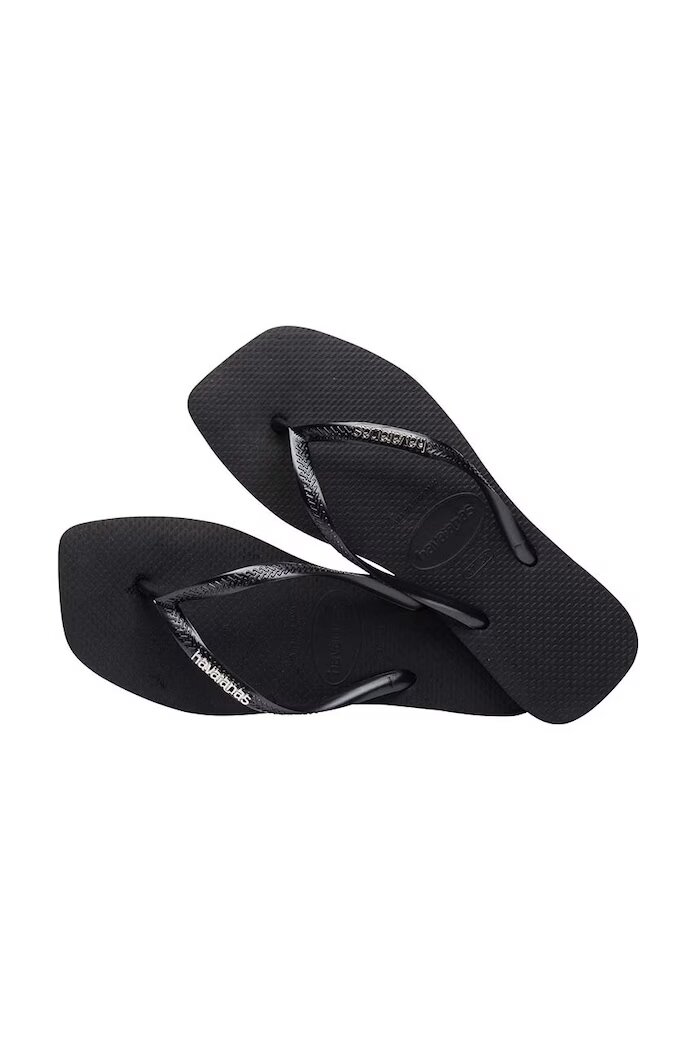 Havaianas Джапанки SQUARE LOGO METALLIC в черно с равна подметка 4148257.2976