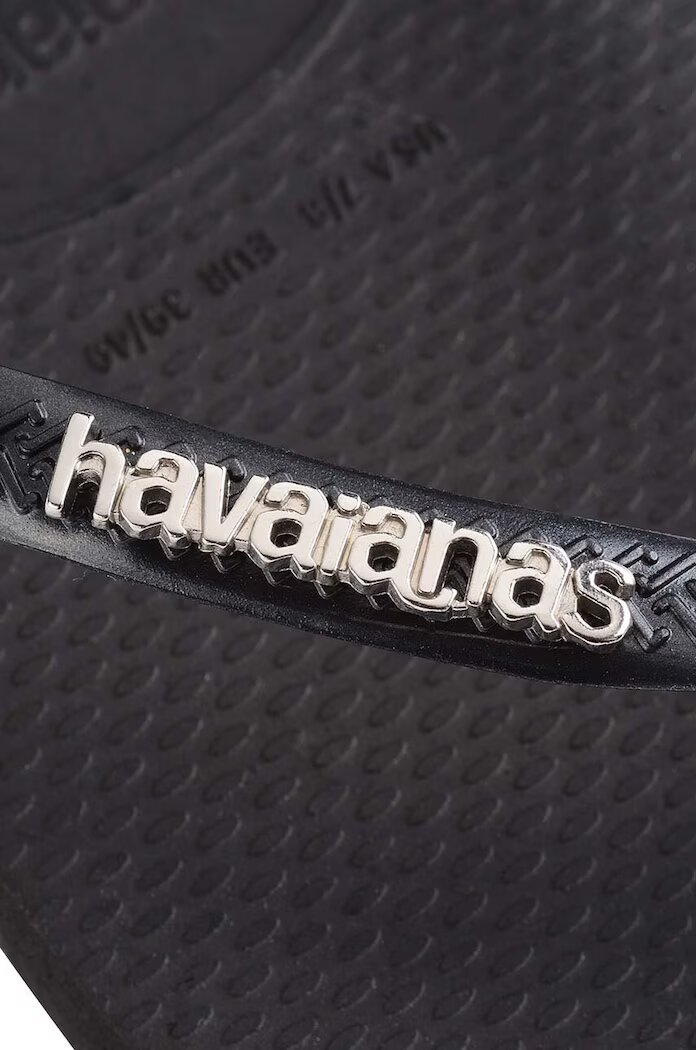Havaianas Джапанки SQUARE LOGO METALLIC в черно с равна подметка 4148257.2976