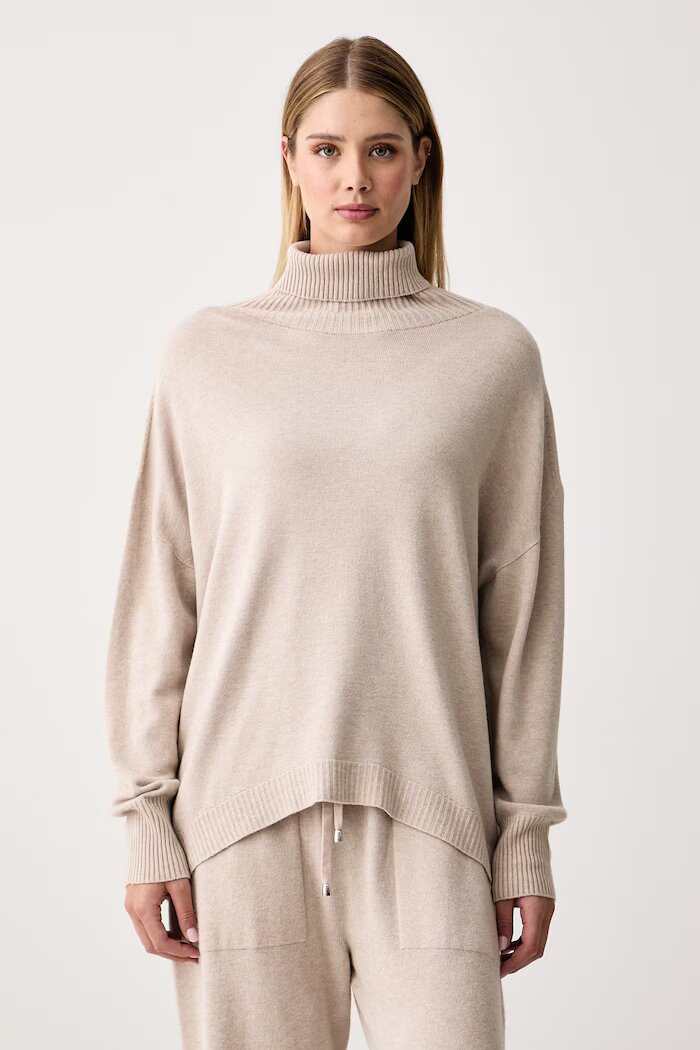 Haveone ежедневен комплект дамски с вискоза бежов HMG.R008