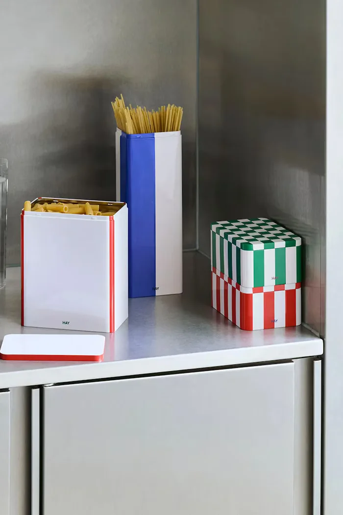 HAY Кутия с капак Tin Container 108 x 78 x 295 cm в синьо