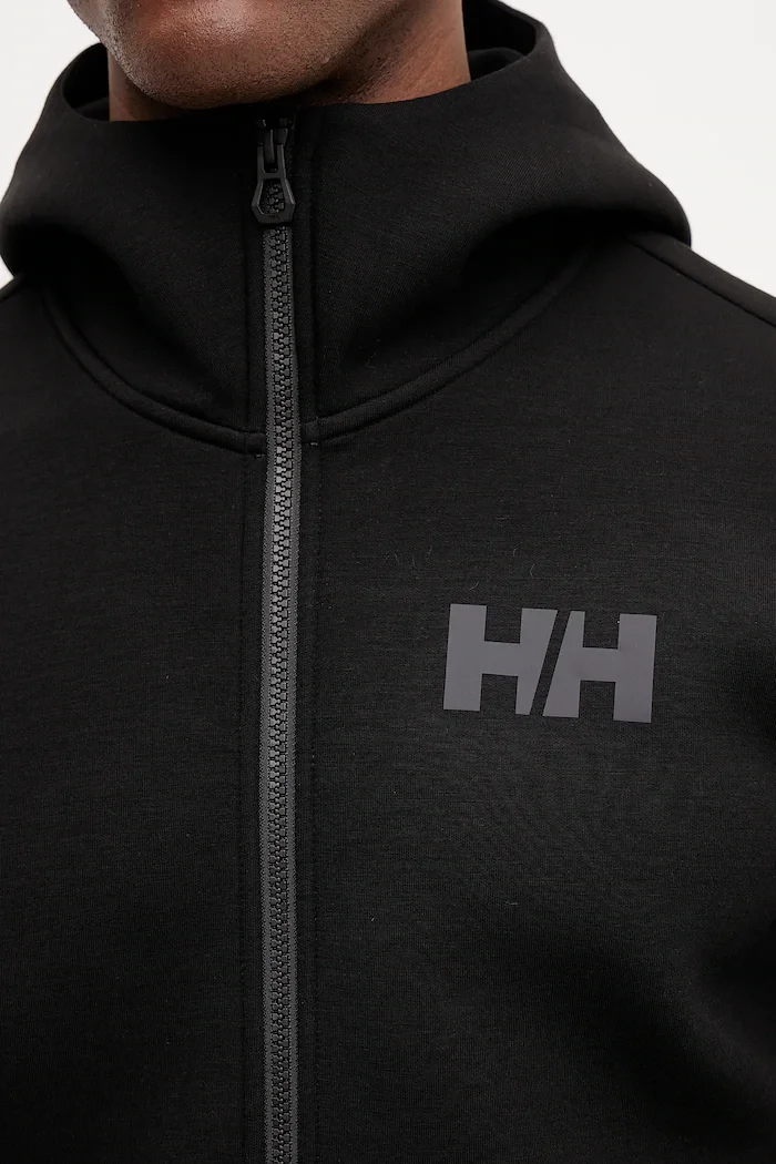 Helly Hansen Спортен суичър Hydropower Ocean 2.0 в черно с качулка с изчистен дизайн 34264.