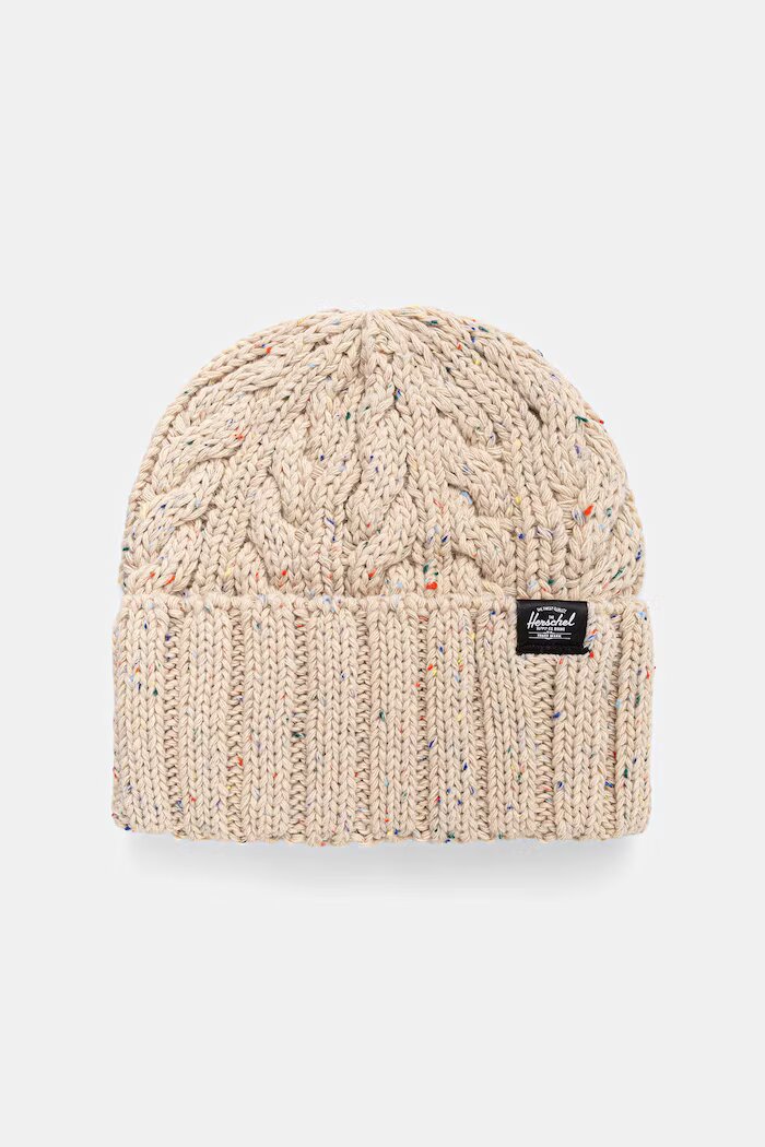 Herschel шапка с вълна Ellis Cable бежова 50751-07527