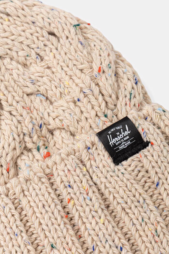 Herschel шапка с вълна Ellis Cable бежова 50751-07527