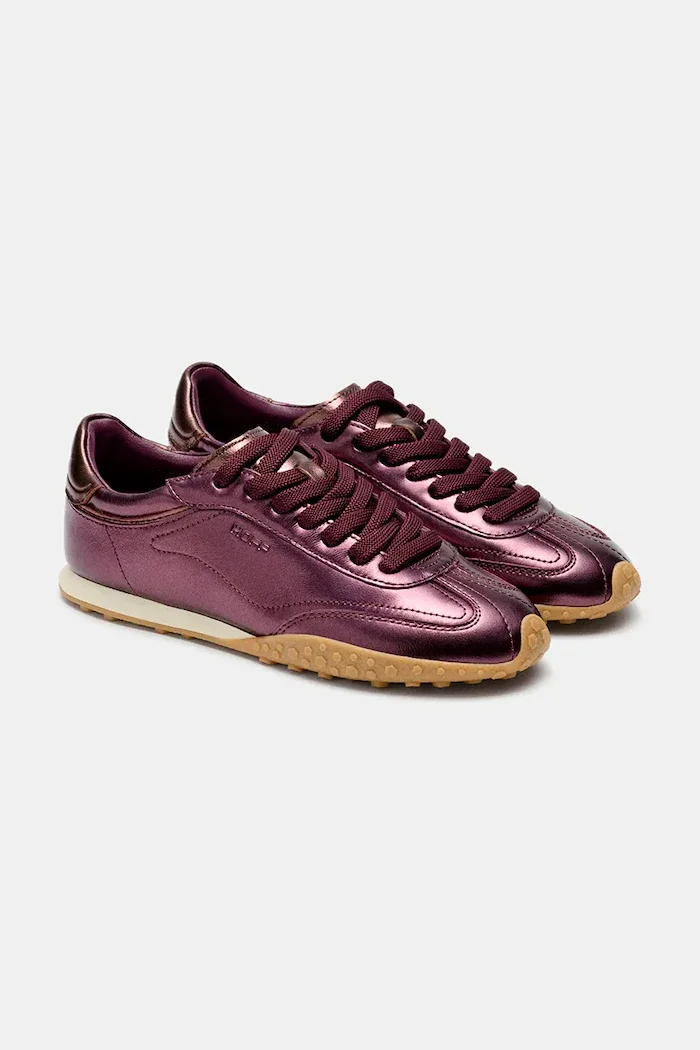 Hoff BRIDGE METALLICS BURGUNDY маратонки дамски от кожа бордо 22561015