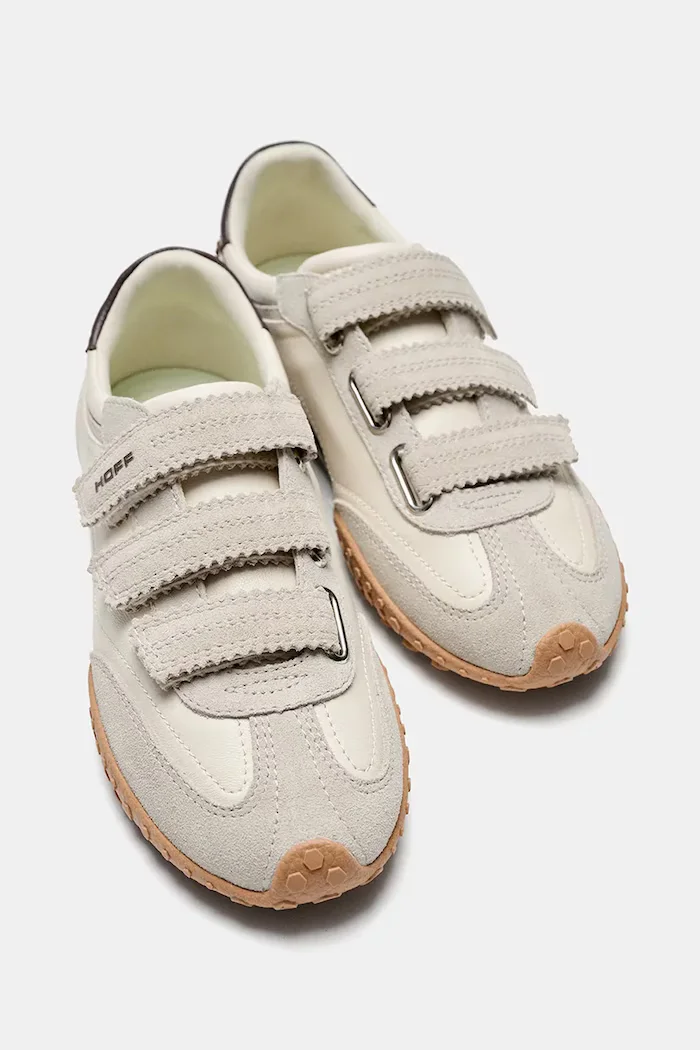 Hoff BRIDGE VELCROS BEIGE маратонки дамски от кожа бежови 22661411