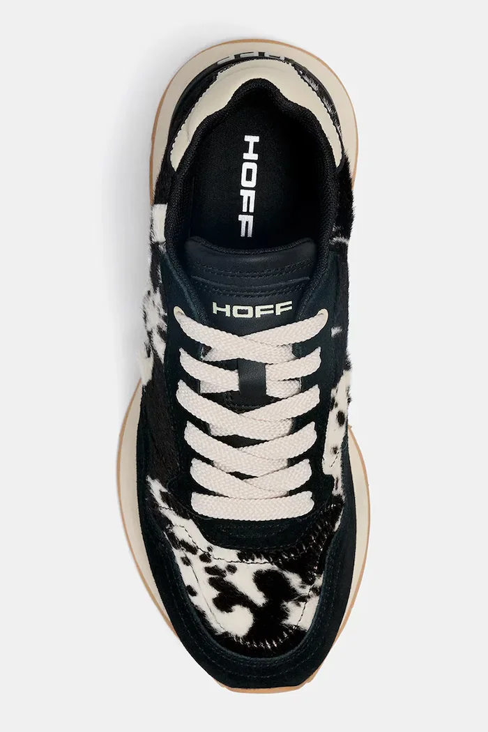 Hoff CITY PRINT BLACK маратонки дамски от велур черни 22602426