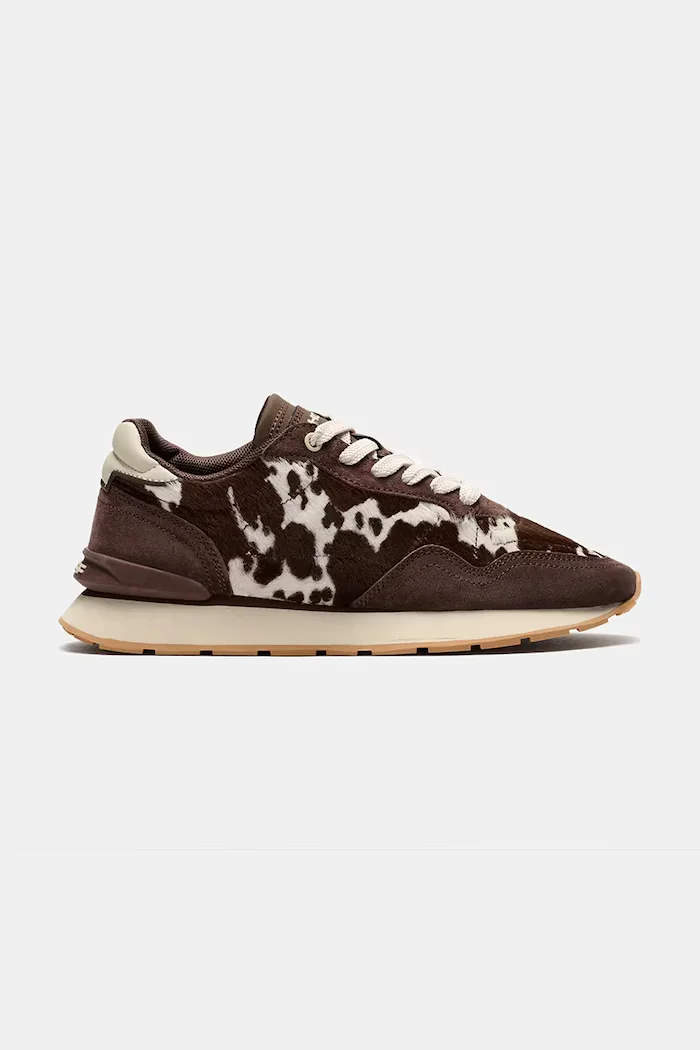 Hoff CITY PRINT BROWN маратонки дамски от велур кафяви 22602425