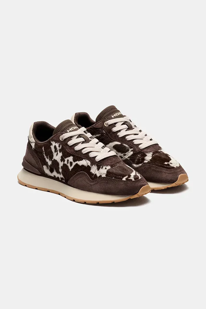 Hoff CITY PRINT BROWN маратонки дамски от велур кафяви 22602425
