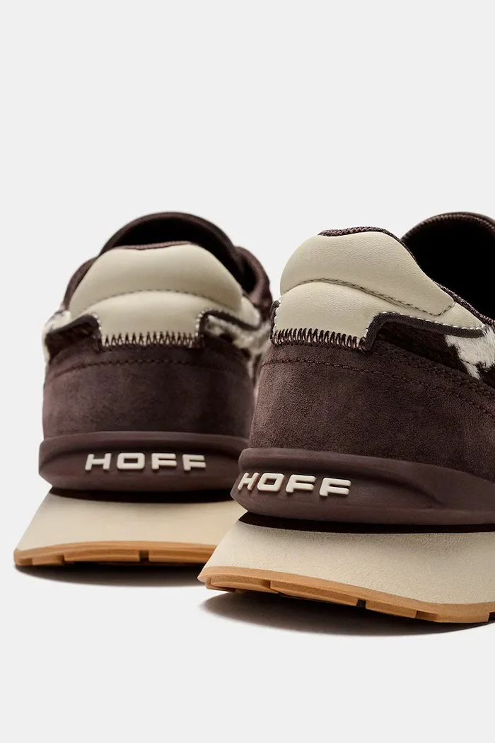 Hoff CITY PRINT BROWN маратонки дамски от велур кафяви 22602425