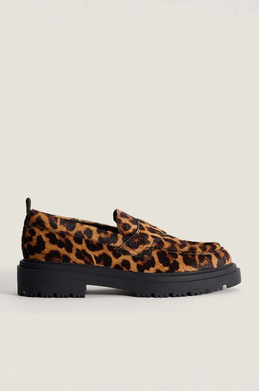 Hoff Кожени мокасини LEOPARD MARRON