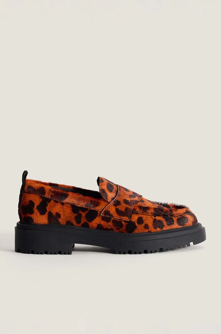 Hoff Кожени мокасини LEOPARD NARANJA