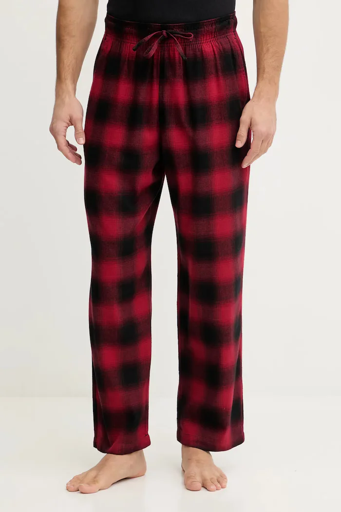 Hollister Co. Долнище на пижама в бордо с десен KI313-5001-506