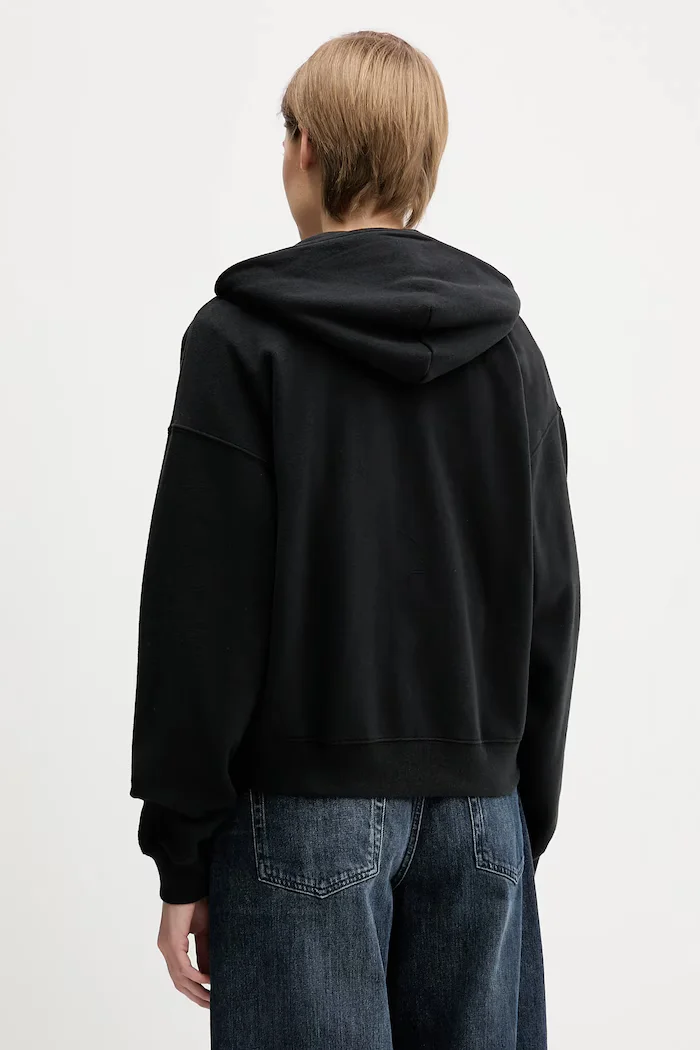 Hollister Co. Суичър в черно с качулка с изчистен дизайн KI352-5171-900