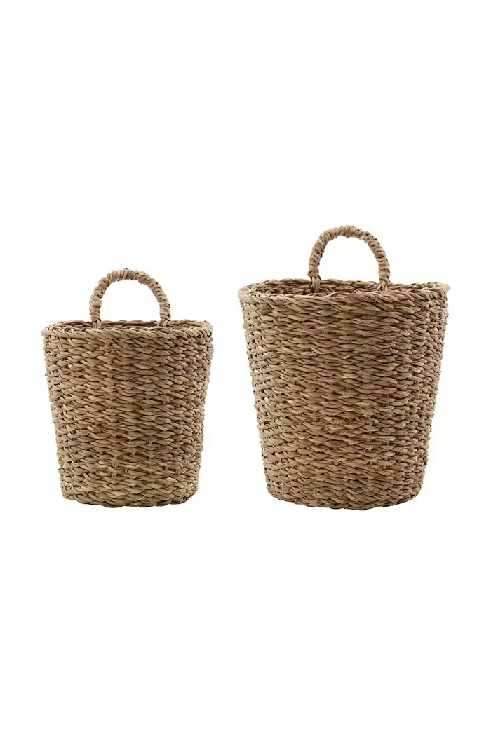 House Doctor Комплект декоративни кошници HDHere 20 x 20 / 22 x 24 cm (2 броя) в бежово 900001098