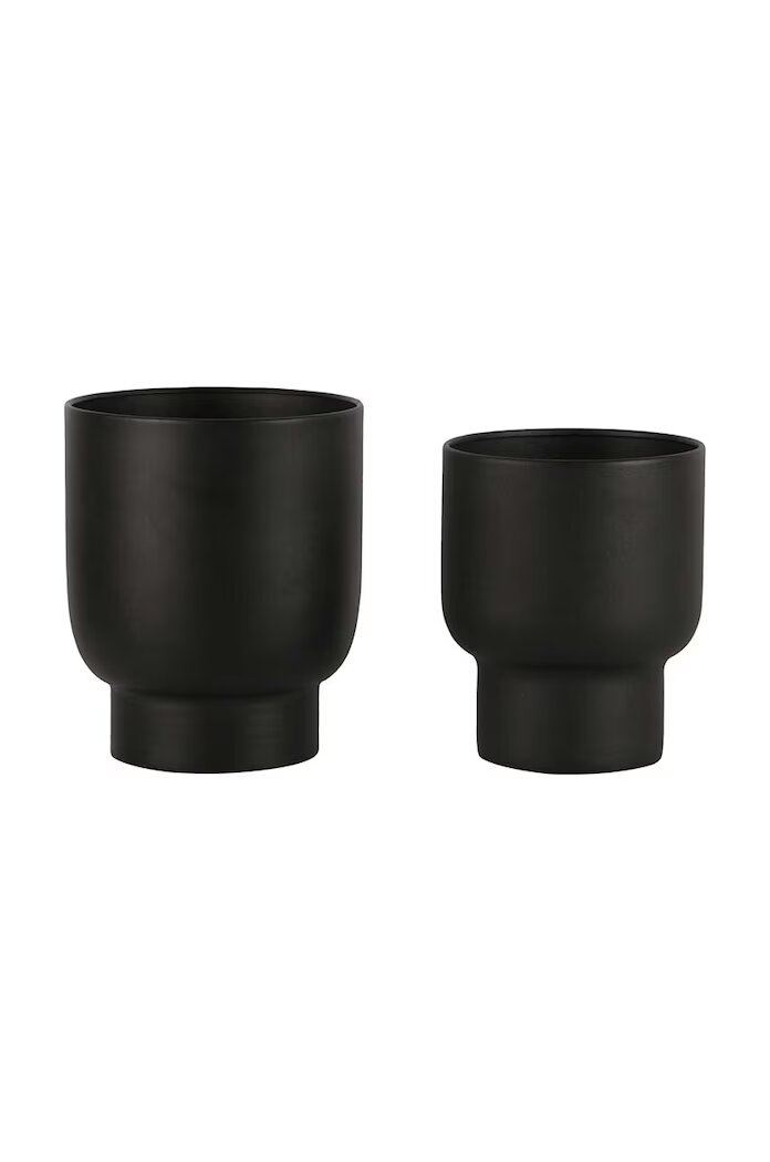 House Nordic Кашпа Fulda 16 x 14 / 16 x 19 cm (2 броя) в черно