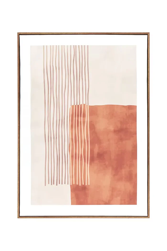 House Nordic Стенна декорация в рамка Mina 50 x 70 cm в оранжево 4991015