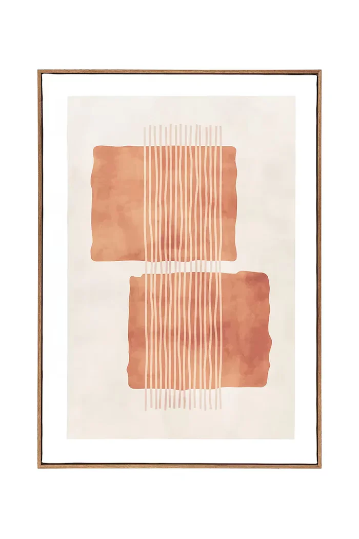 House Nordic Стенна декорация в рамка Mina 50 x 70 cm в оранжево 4991016