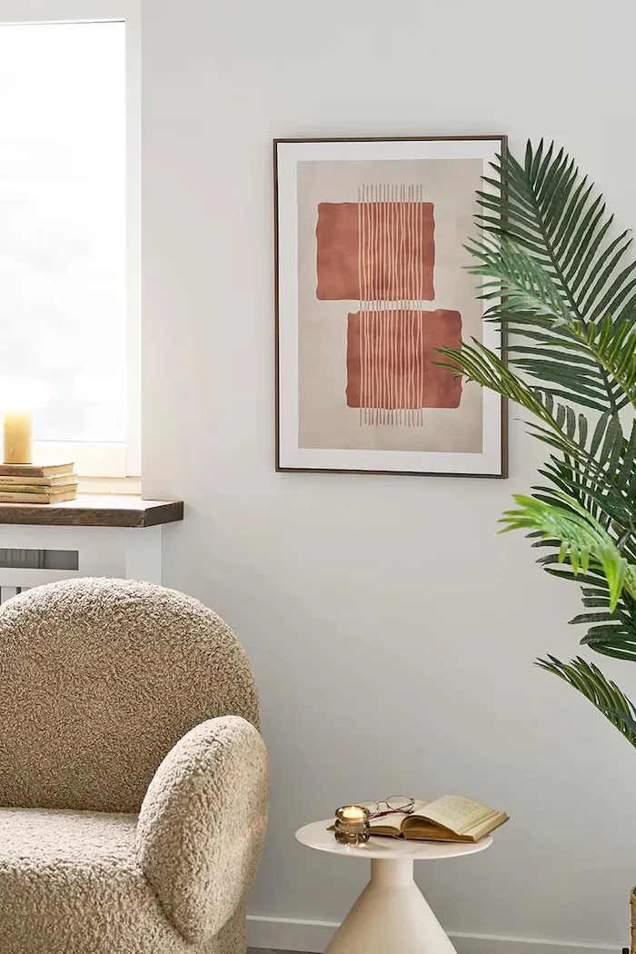 House Nordic Стенна декорация в рамка Mina 50 x 70 cm в оранжево 4991016