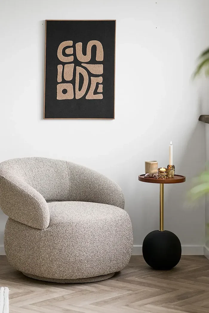 House Nordic Стенна декорация в рамка Tine 50 x 70 cm в кафяво 4991018