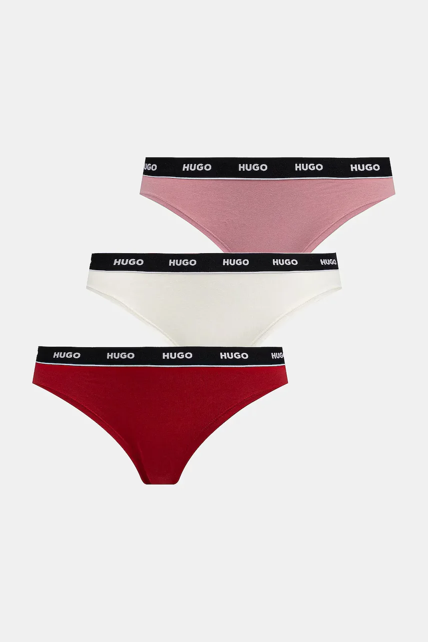 HUGO Бикини (3 чифта) TRIPLET BRIEF STRIPE