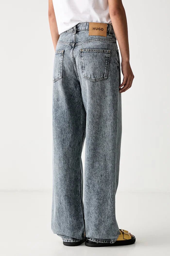HUGO Blue дънки relaxed fit дамски Leni_S_B тъмносини 50563716