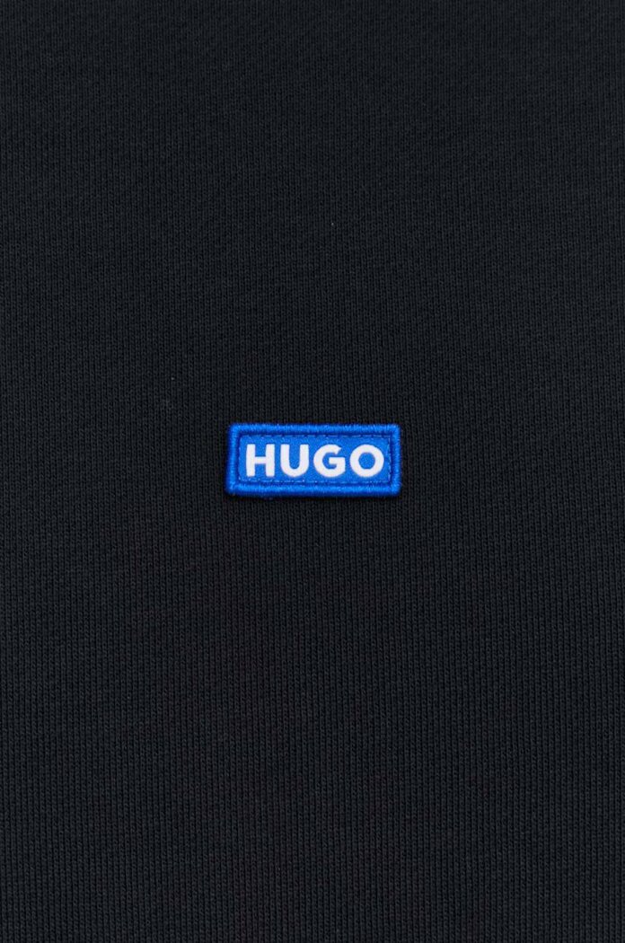 HUGO Blue Памучен суичър Nedro в черно с изчистен дизайн 50522359